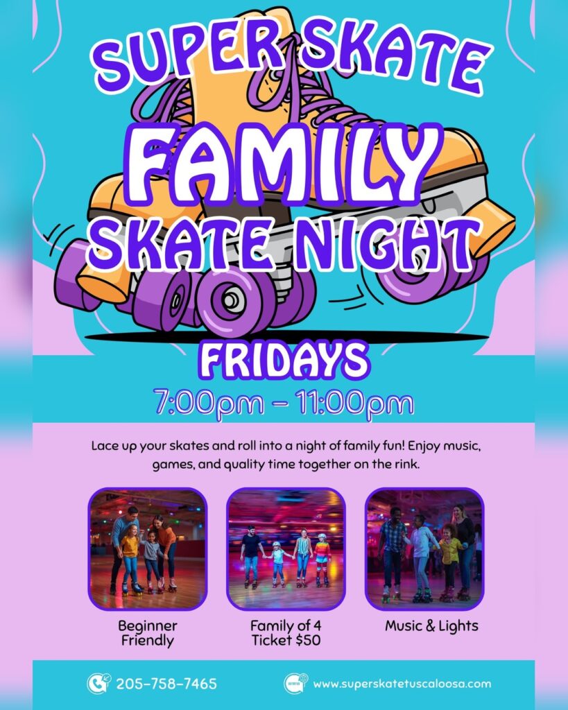 Family Skate Night at Super Skate Tuscaloosa